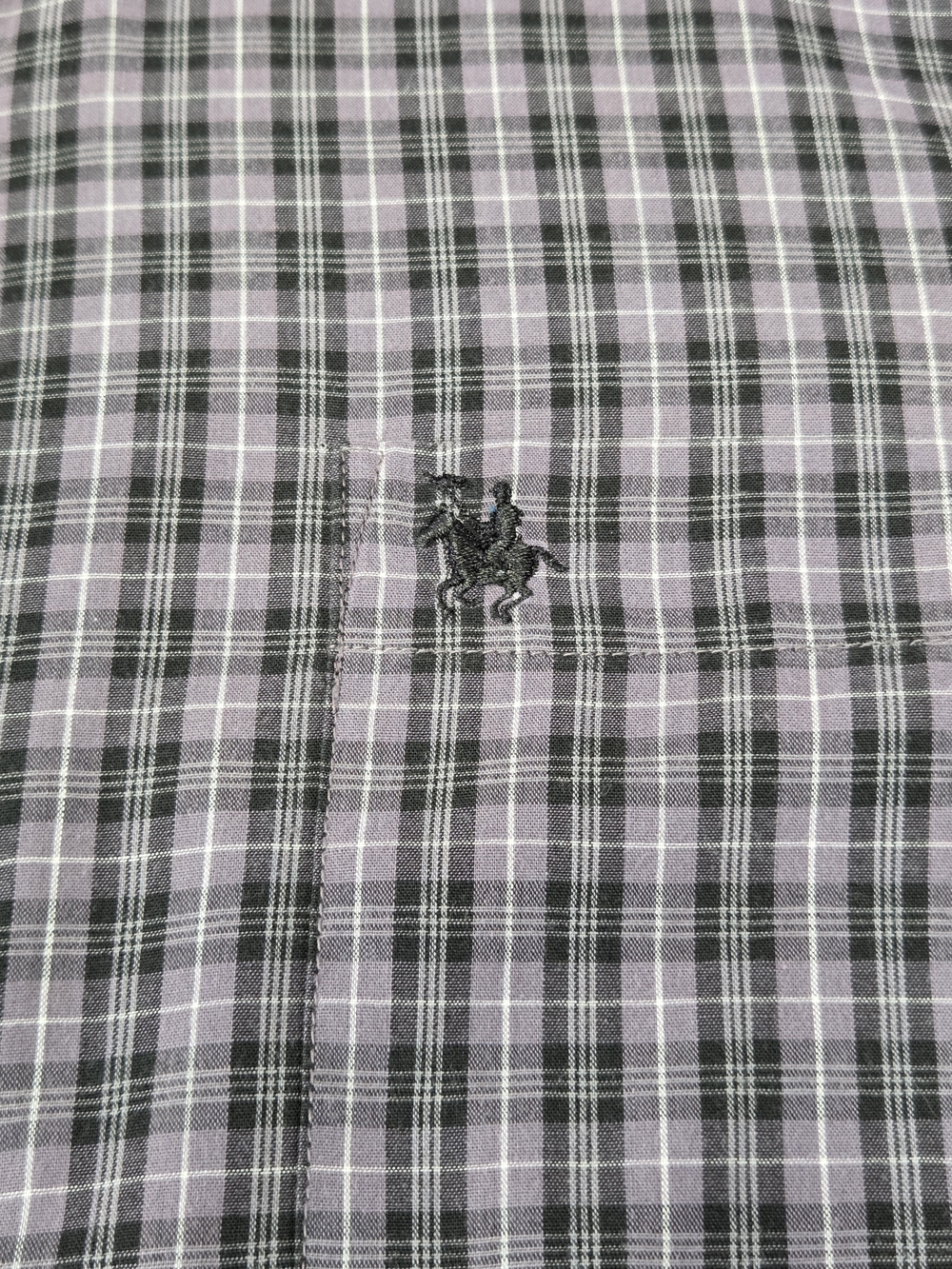 Knights Sportswear Men's L Long Sleeve Button Down Shirt Purple Plaid Casual - Picture 4 of 11